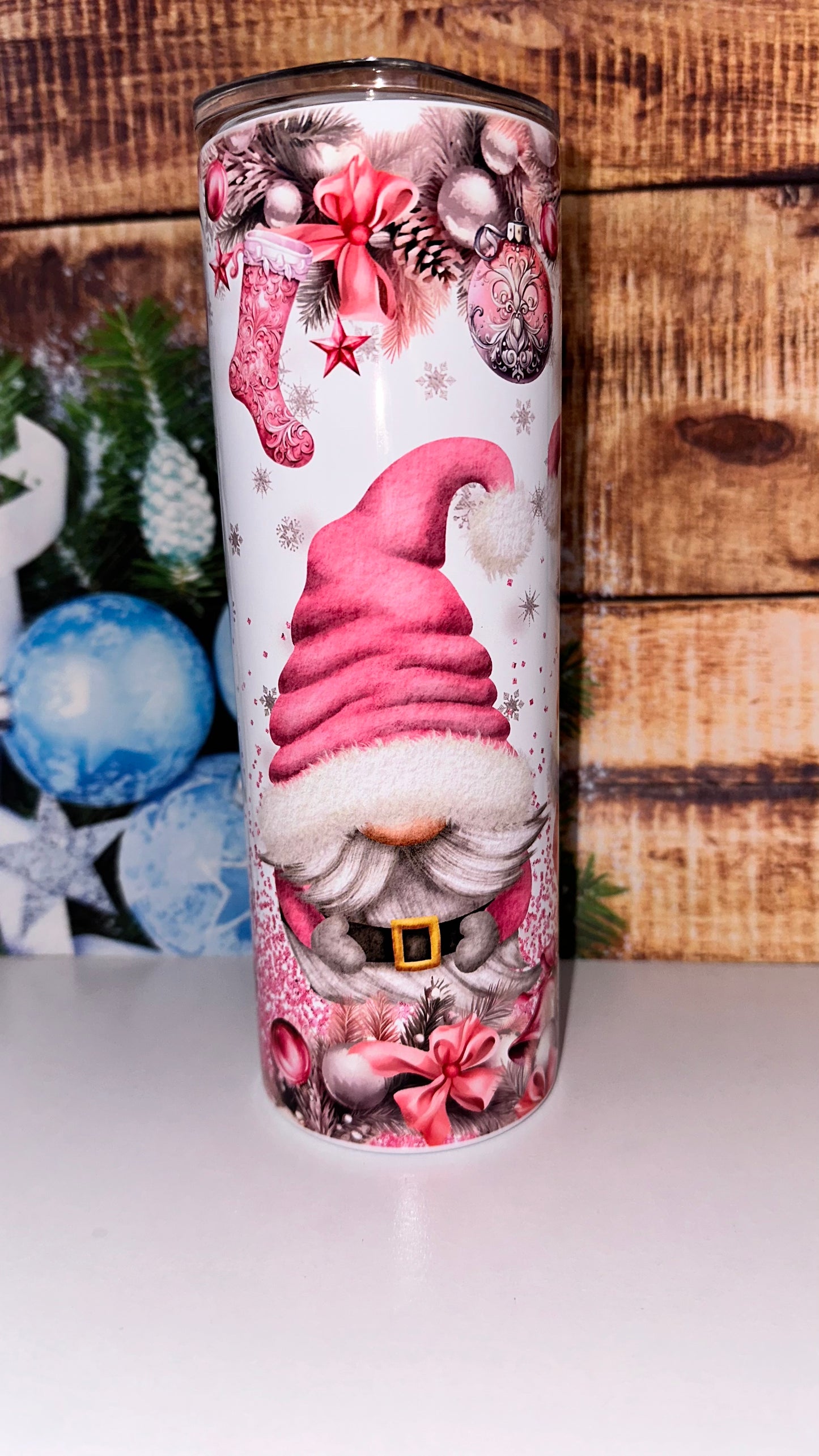 Christmas Gonk Pink Tumbler