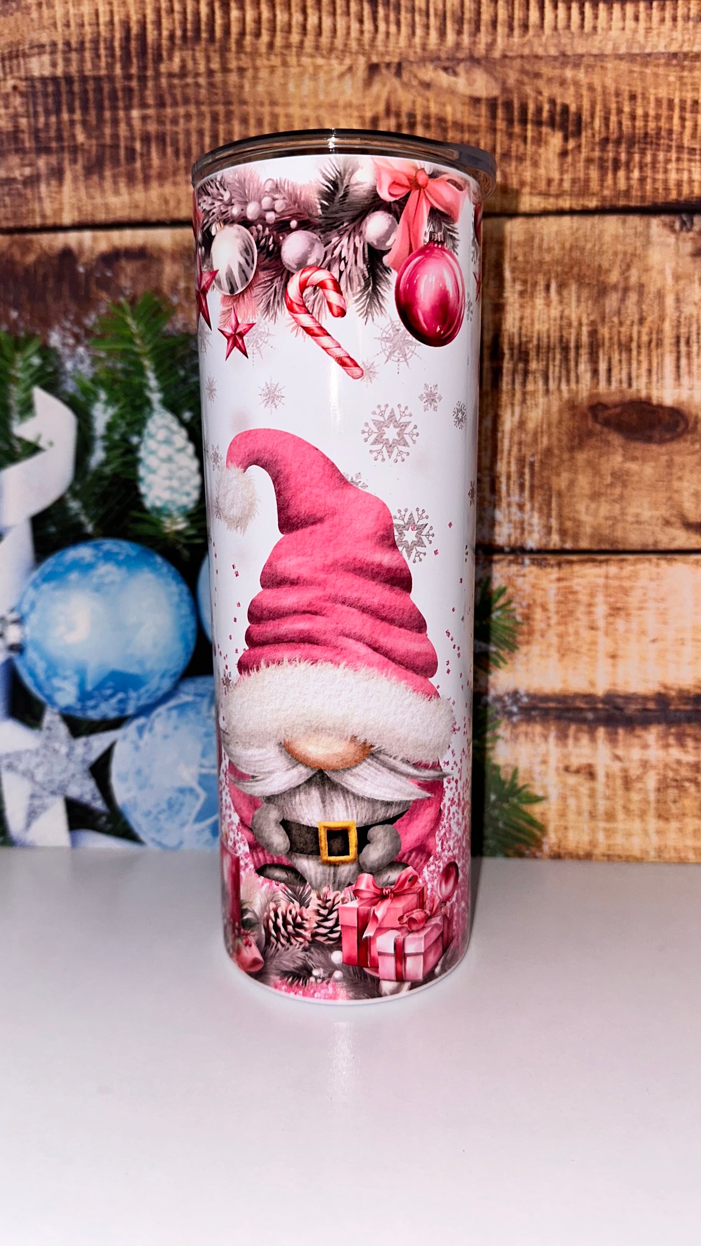 Christmas Gonk Pink Tumbler