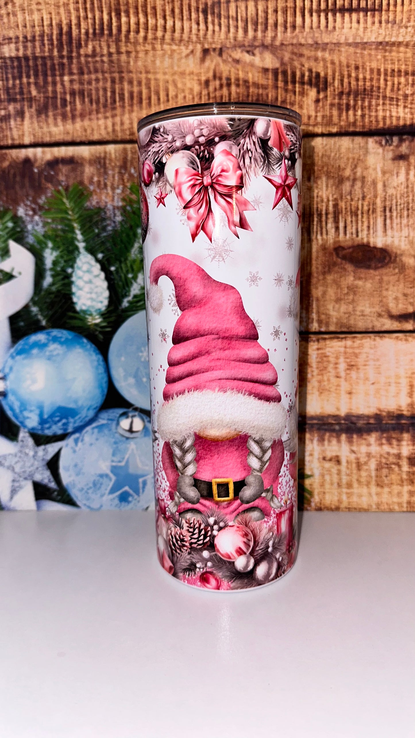 Christmas Gonk Pink Tumbler