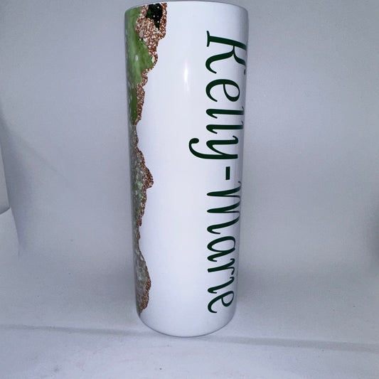 Green and cold personalised tumbler