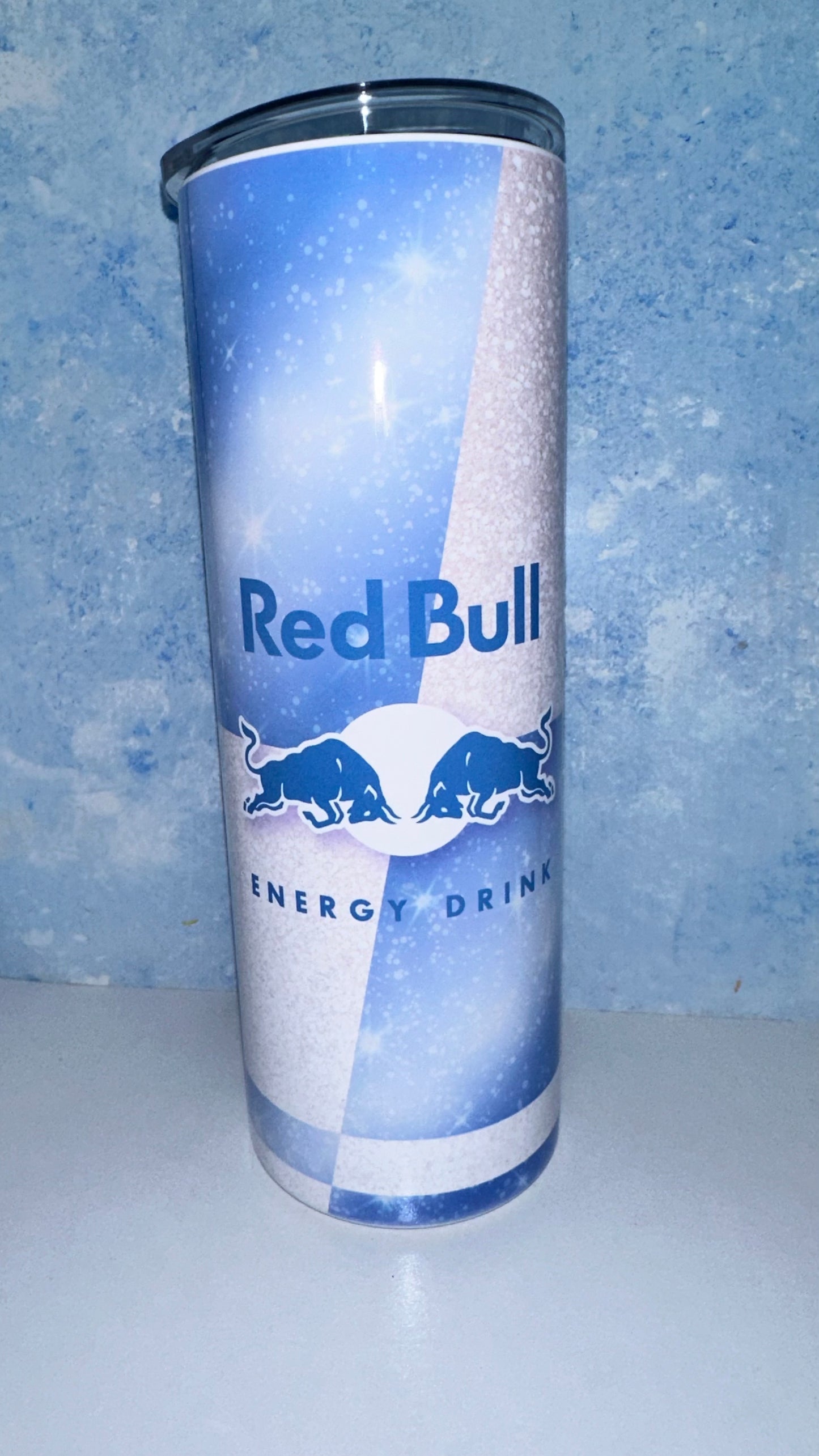 Blue Sparkle Red Bull 20oz Tumbler