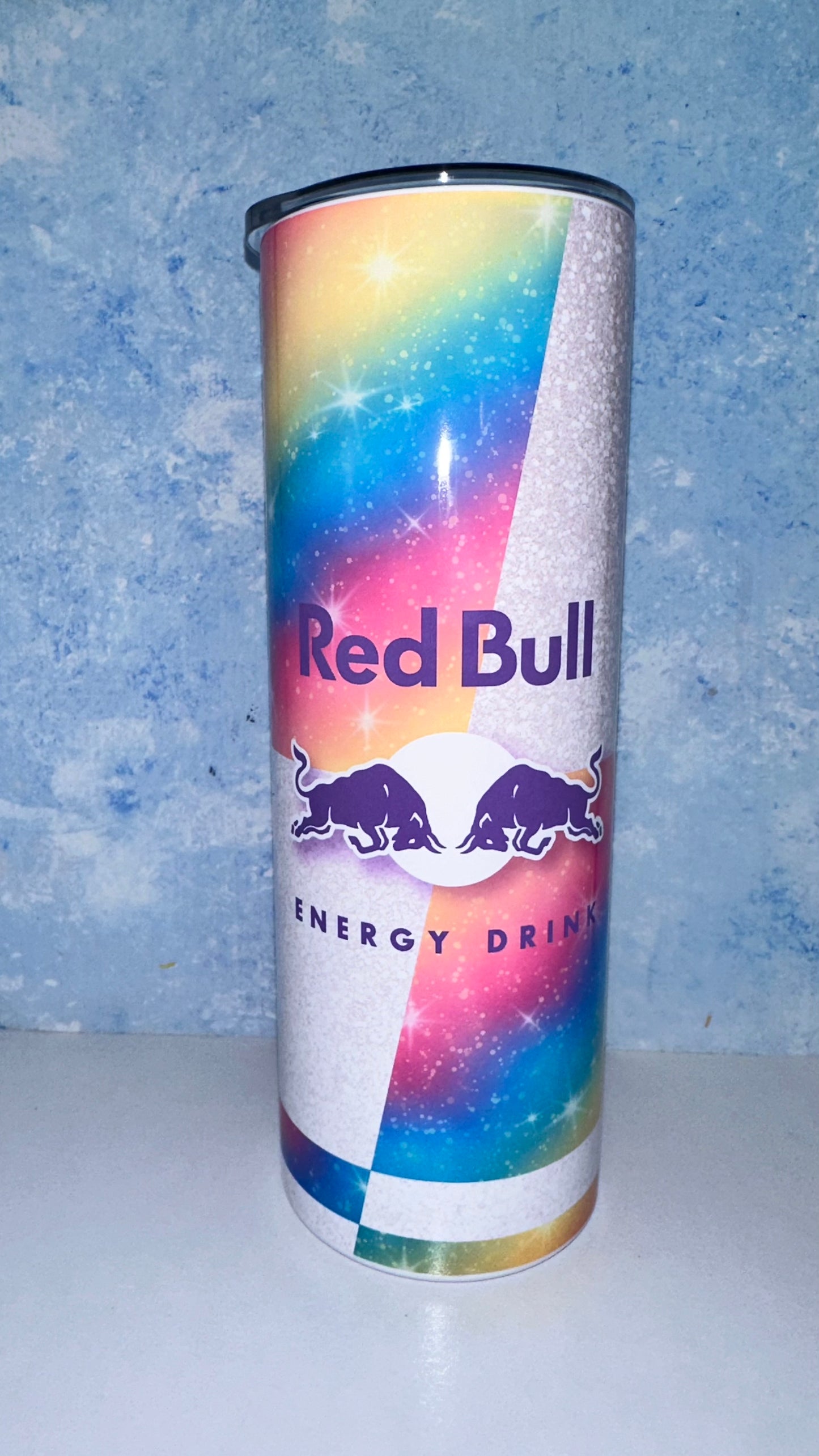 Rainbow Red Bull 20oz Tumbler