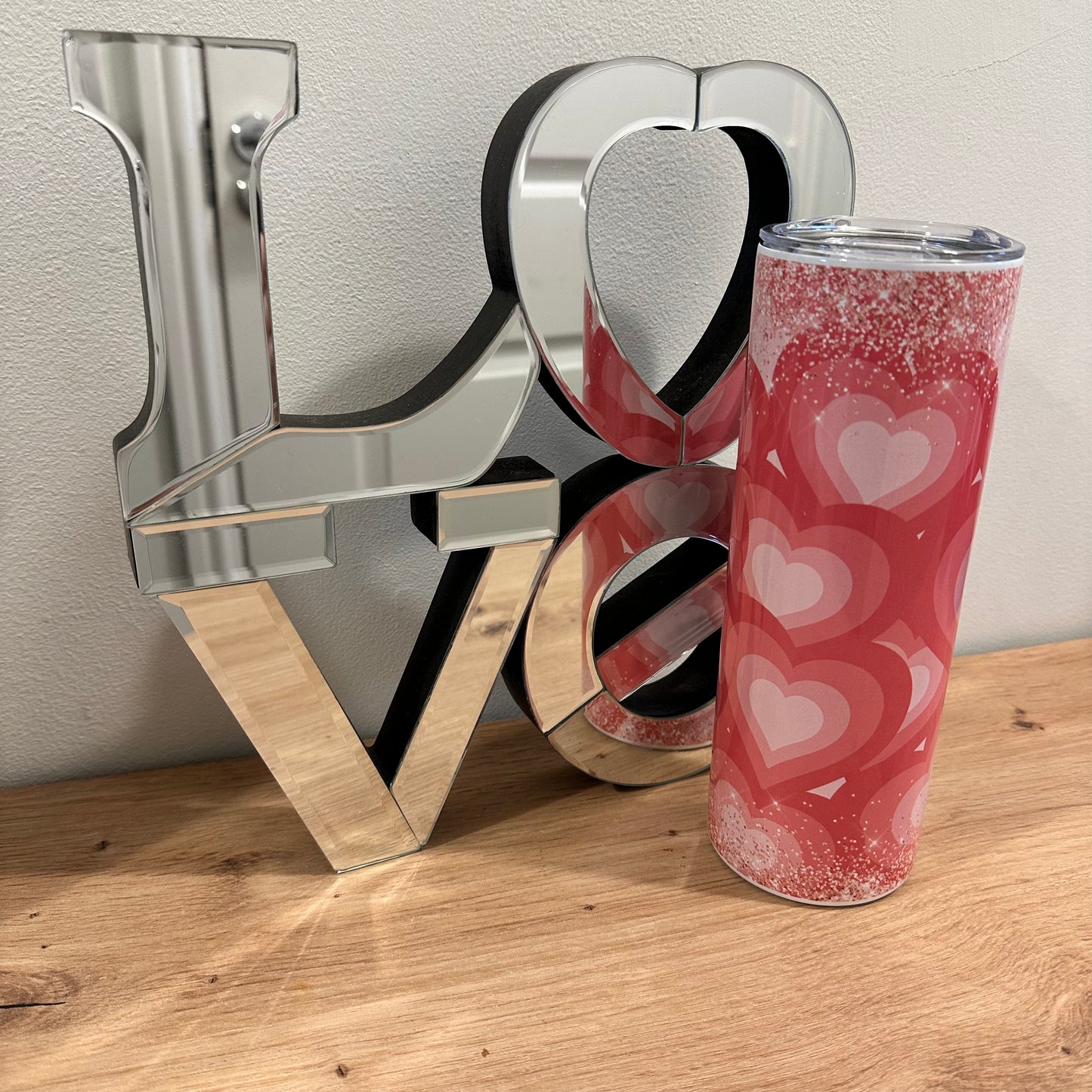 Pink Heart Tumbler