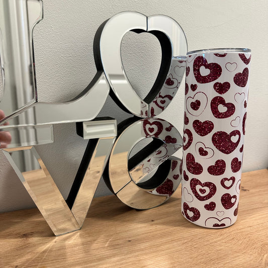 Pinky/ purple heart tumbler