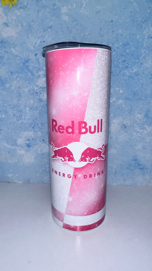 Pink Sparkle Red Bull 20oz Tumbler